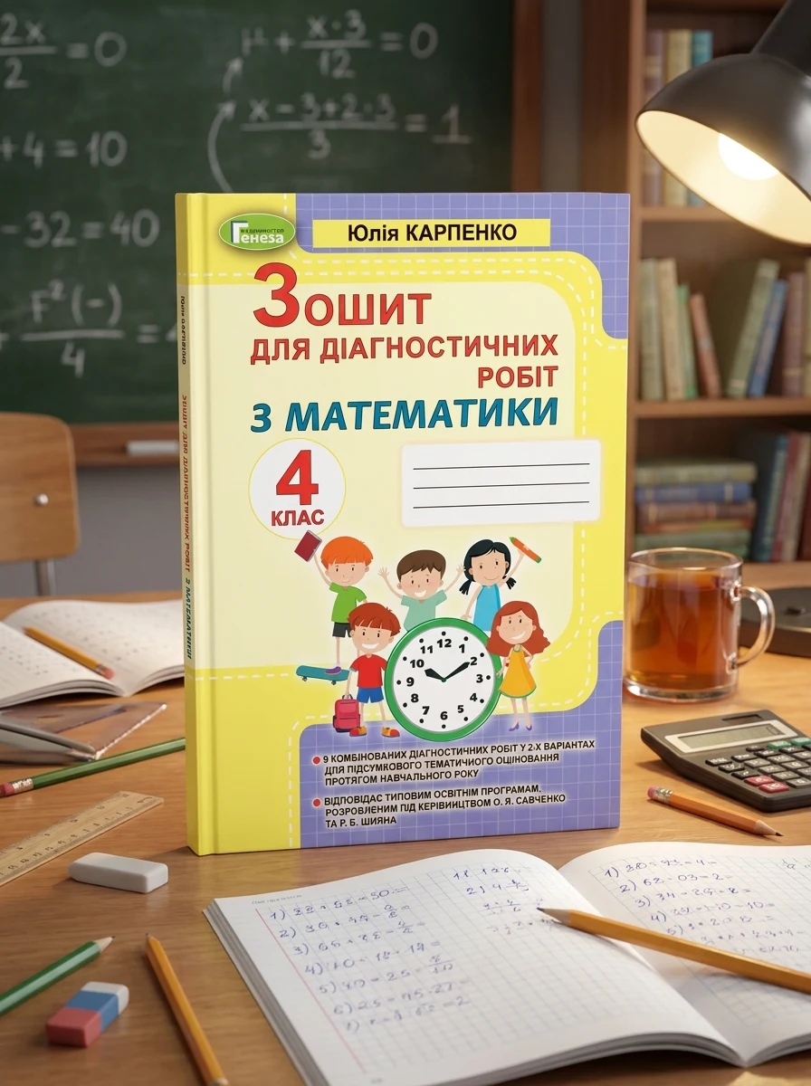Математика 4 клас. Зошит для діагностичних робіт — Дитяча література
