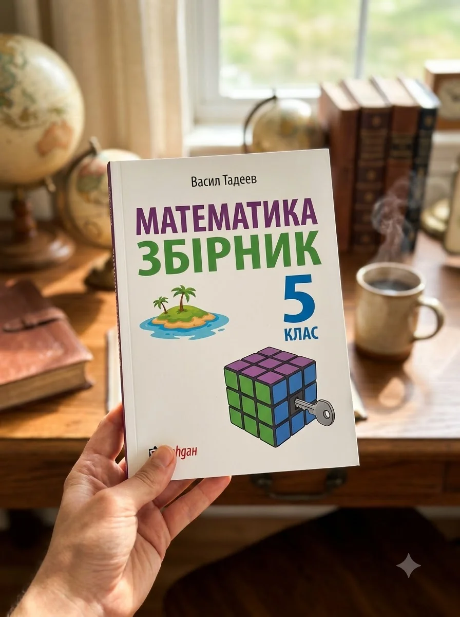 Математика. 5 клас. Збірник: задачі, вправи, тести. Навчальний посібник. — Василь Тадеєв, обкладинка