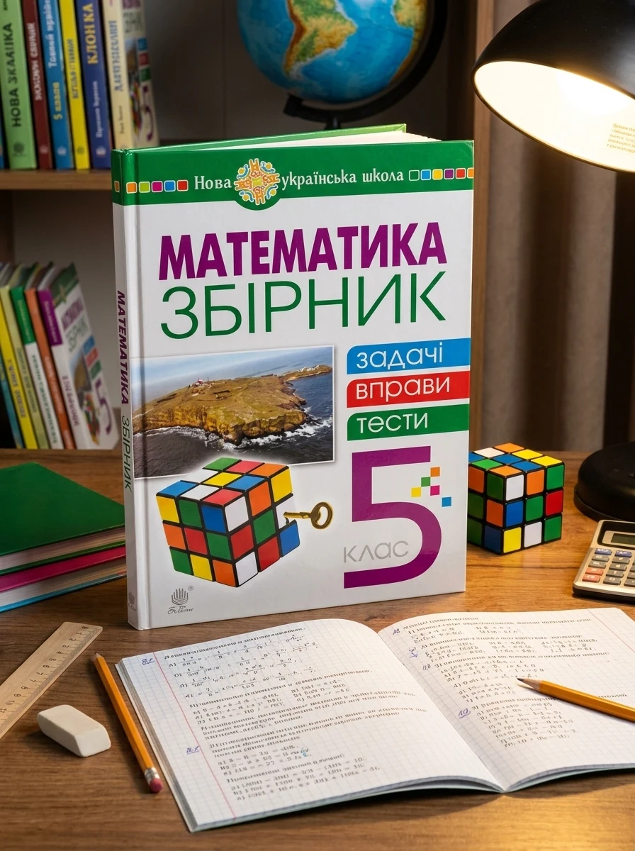 Математика. 5 клас. Збірник: задачі, вправи, тести. Навчальний посібник.