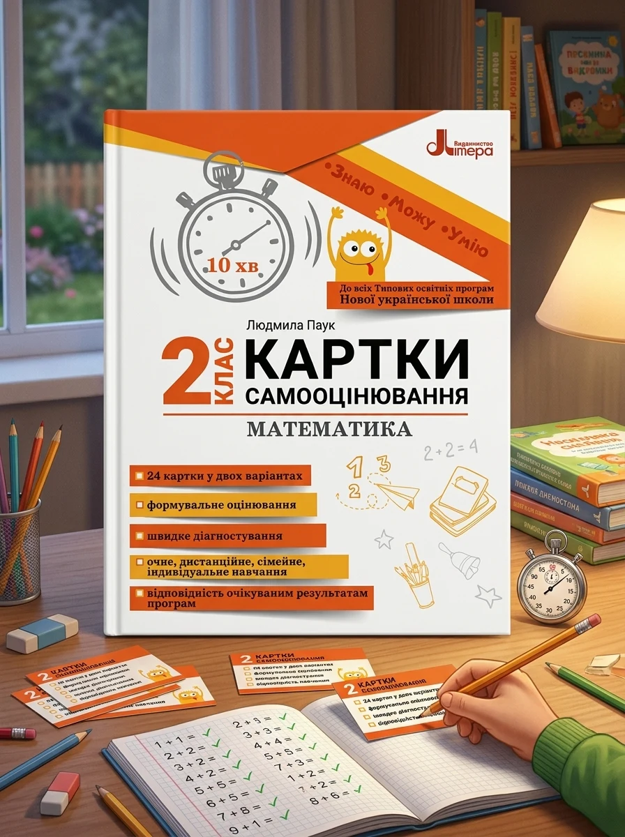 Математика. Картки самооцінювання. 2 клас — Дитяча література