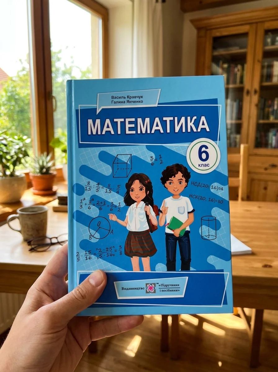 Математика. 6 клас. Підручник — Кравчук Василь, обкладинка