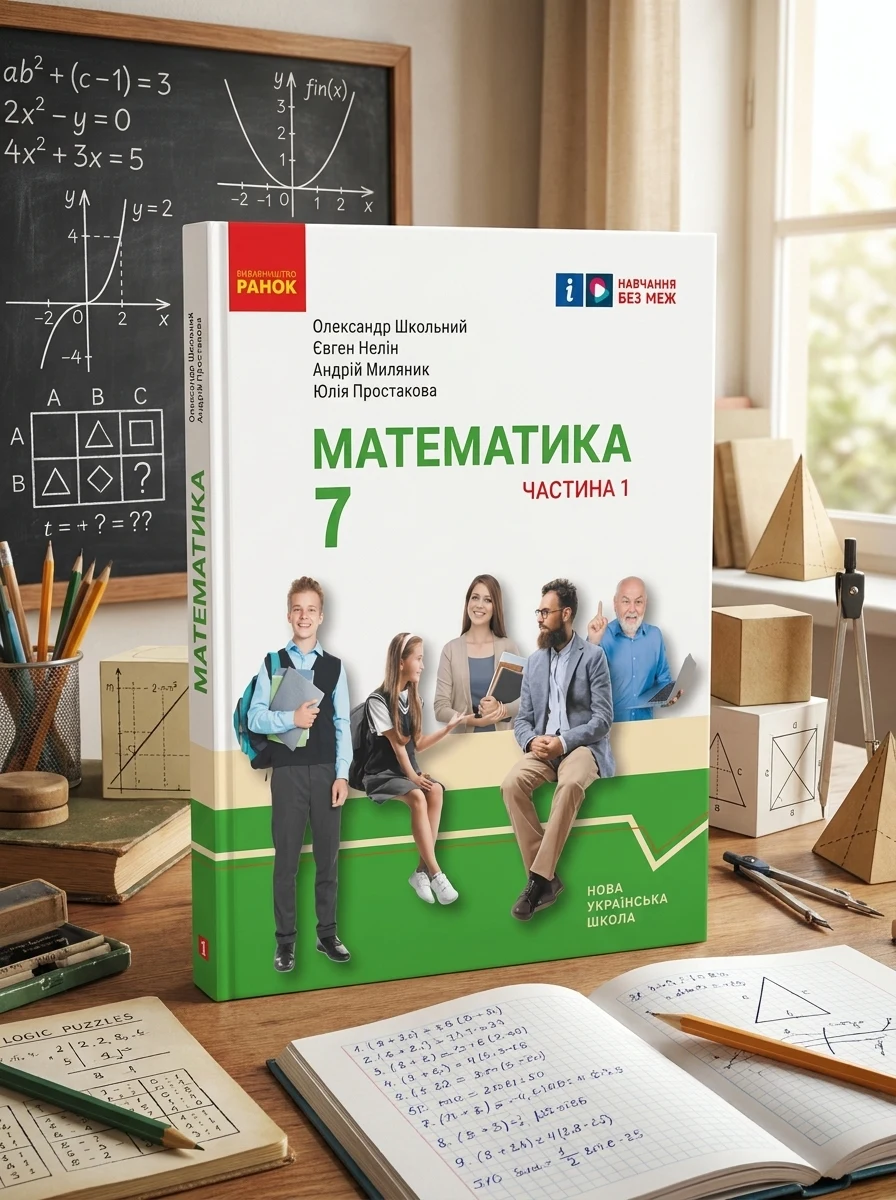 Математика. Підручник інтегрованого курсу для 7 класу ЗЗСО у 2-х частинах. Частина 1 — Вивчення мов