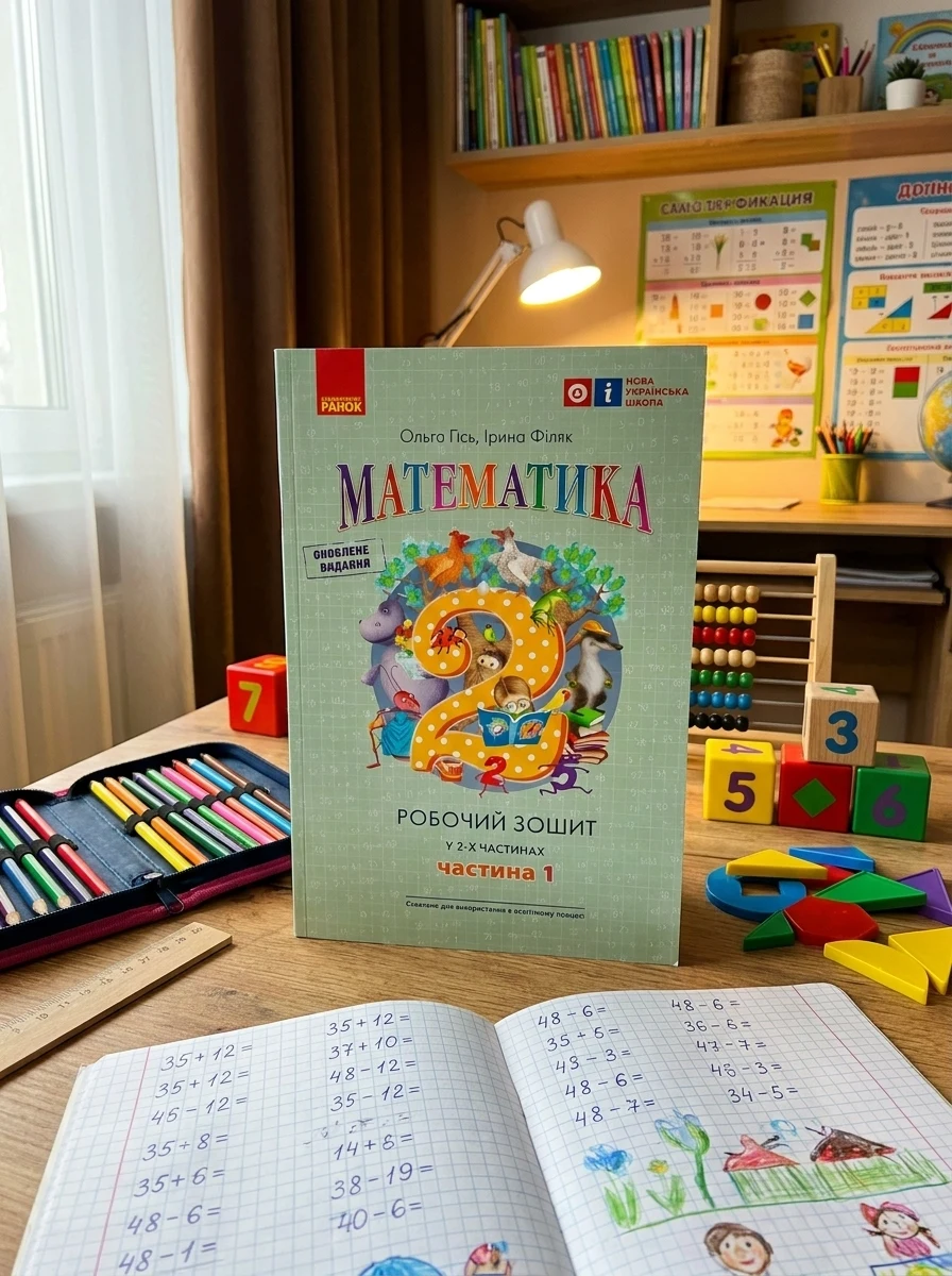 Математика. Робочий зошит для 2 класу. У 2-х частинах. Частина 1 — Дитяча література