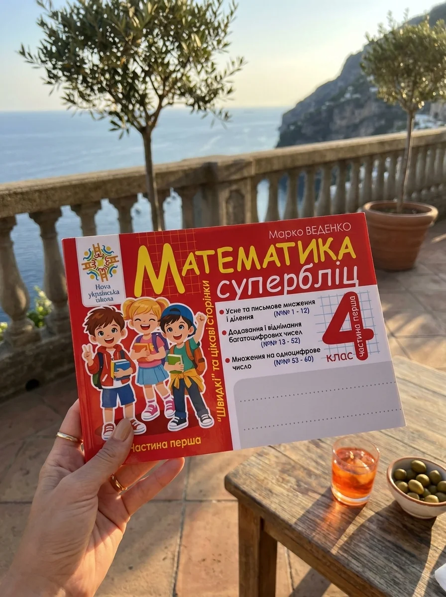 Математика. "Швидкі" та цікаві сторінки. Супербліц. 4 клас. Частина 1 — Марко Беденко, обкладинка