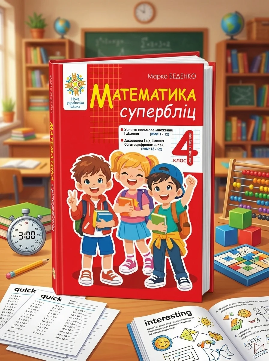 Математика. "Швидкі" та цікаві сторінки. Супербліц. 4 клас. Частина 1