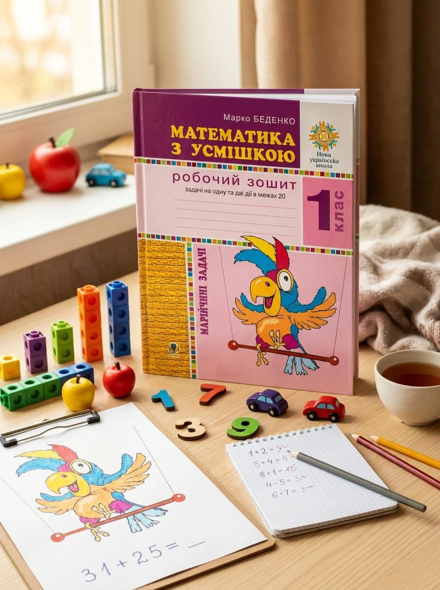 Математика з усмішкою. 1 клас. Марійчині задачі. Робочий зошит — Дитяча література