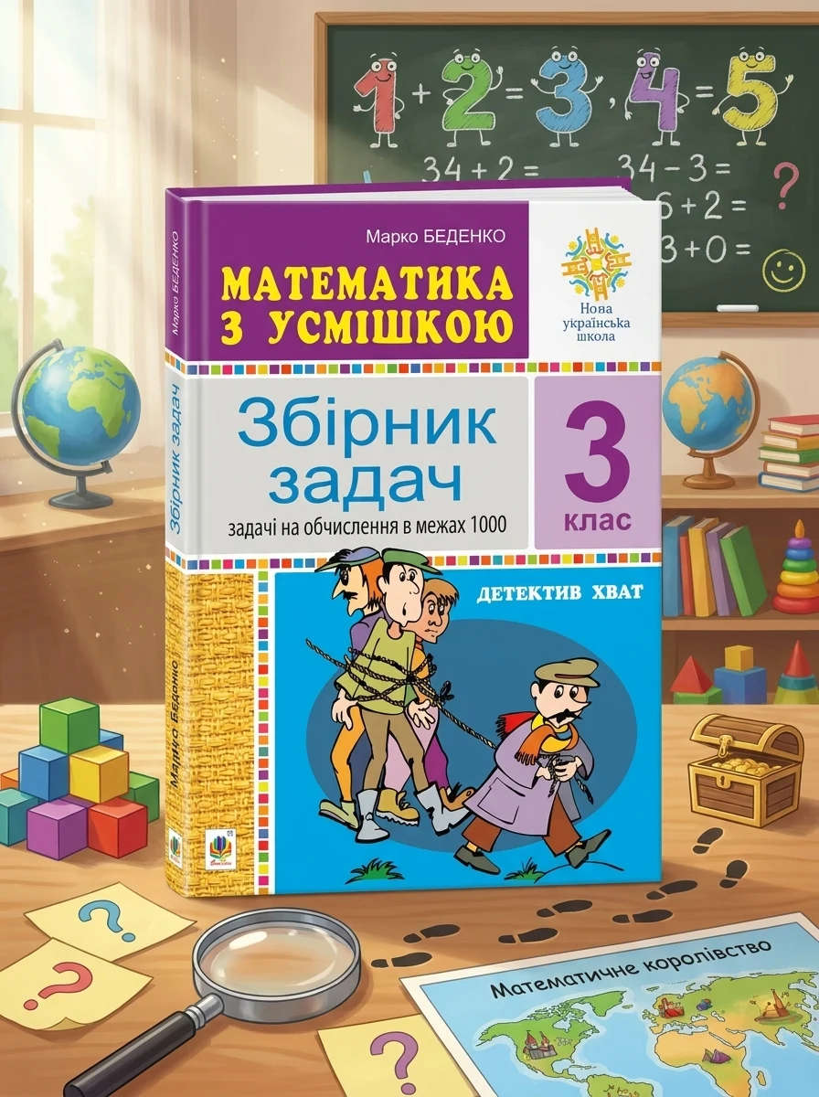 Математика з усмішкою. 3 клас. Детектив Хват. Задачі на обчислення в межах 1000 — Підліткова literatura
