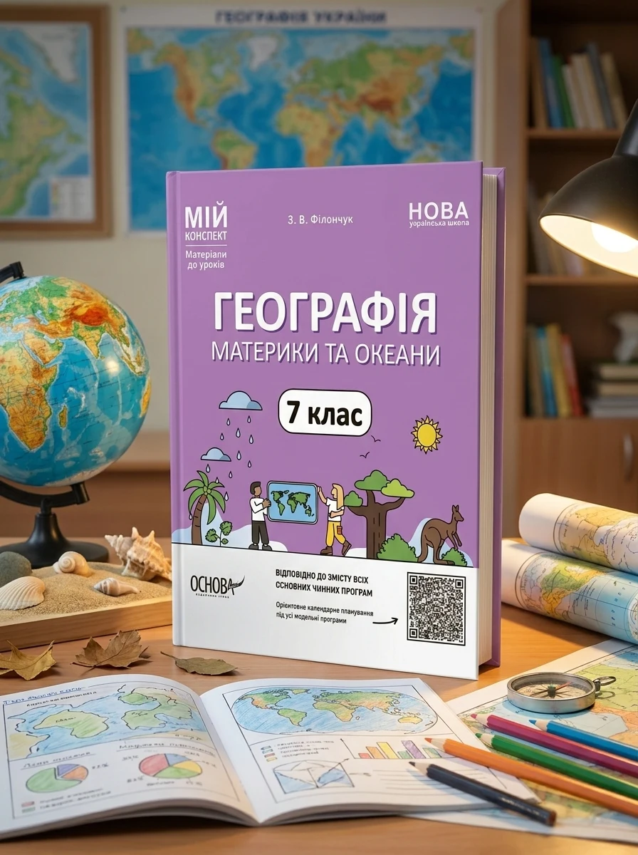 Матеріали до уроків. Географія. Материки та океани. 7 клас