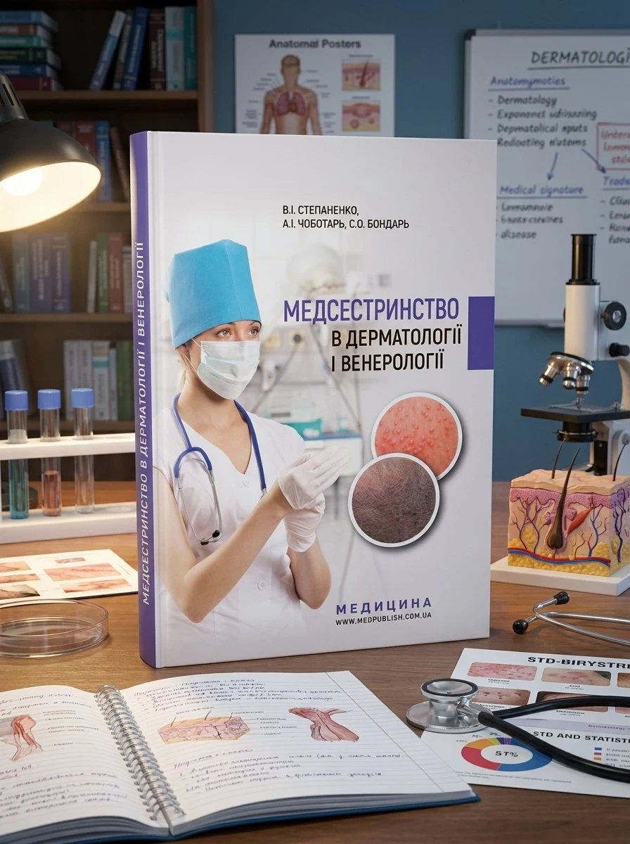 Медсестринство в дерматології і венерології: навчально-методичний посібник (І—ІІІ р. а.) — В.І Степаненко, обкладинка