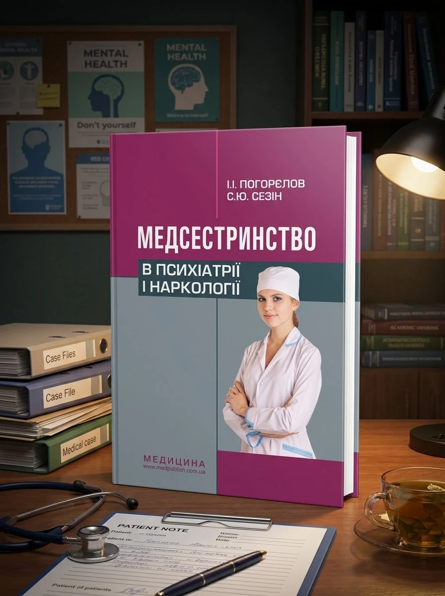 Медсестринство в психіатрії і наркології: підручник (ВНЗ І—ІІІ р. а.) — І.І Погорєлов, обкладинка