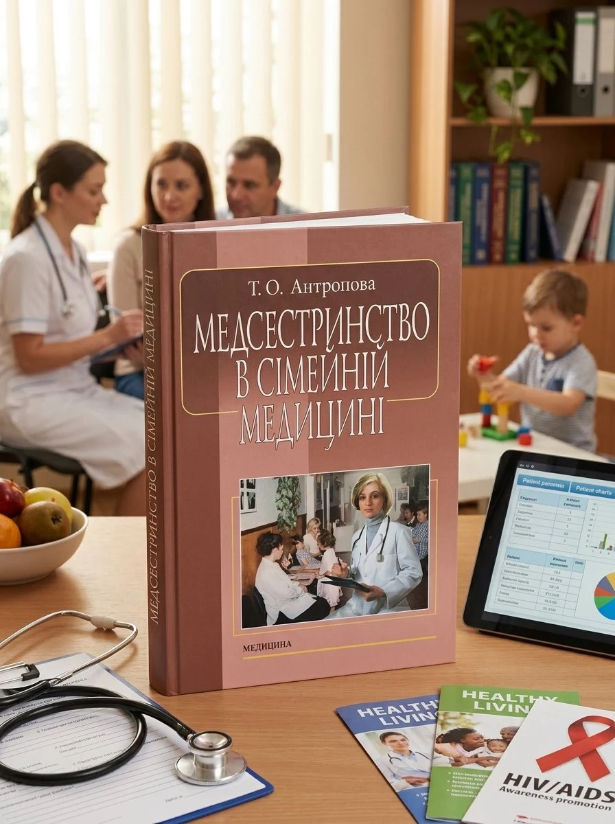 Медсестринство в сімейній медицині: підручник (ВНЗ І—ІІІ р. а.) — Т.О Антропова, обкладинка