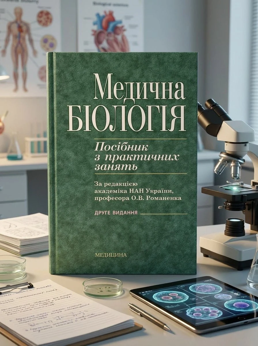 Медична біологія: посібник з практичних занять — О.В Романенко, обкладинка