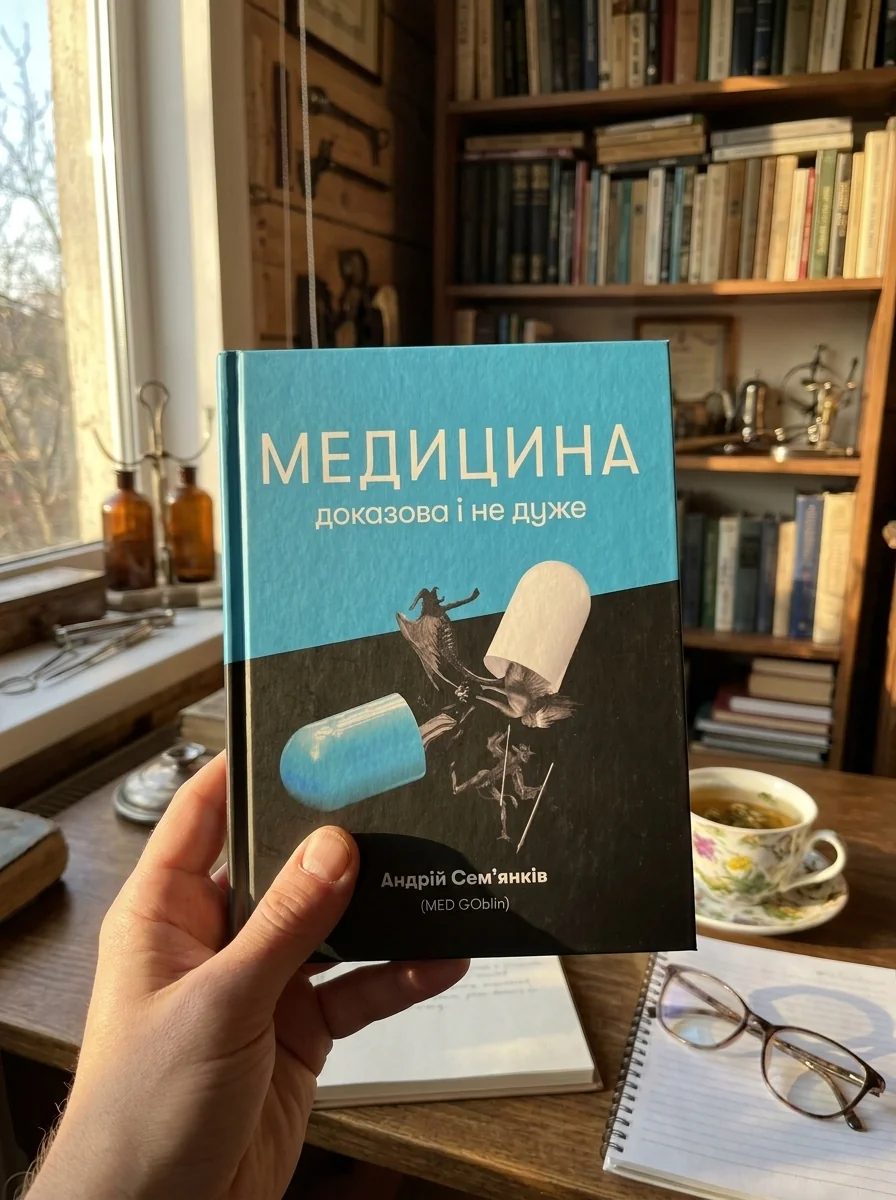 Медицина доказова і не дуже — Андрій Семʼянків (MED GOblin), обкладинка