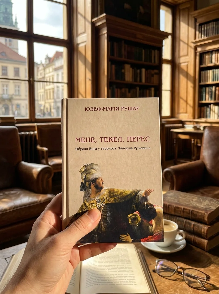 Мене, текел, перес. Образи бога у творчості Тадеуша Ружевича — Юзеф-Марія Рушар, обкладинка