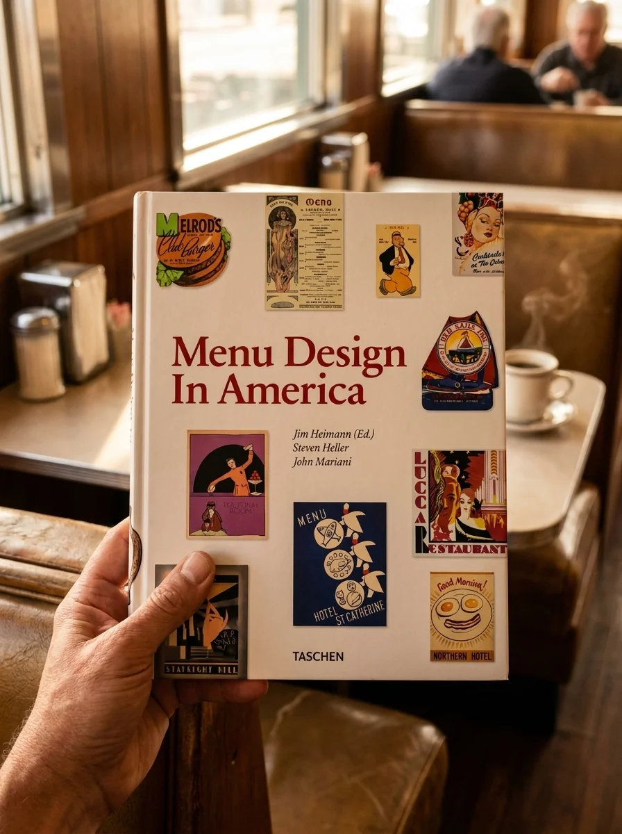 Menu Design in America — Стівен Хеллер, обкладинка