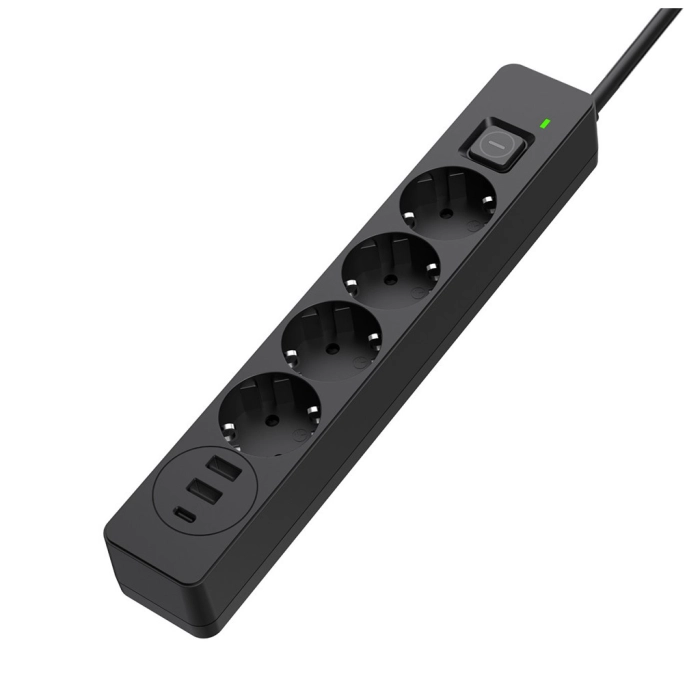 Мережевий фільтр живлення ColorWay 4 розетки/3USB 5M (CW-CHE435PDB)