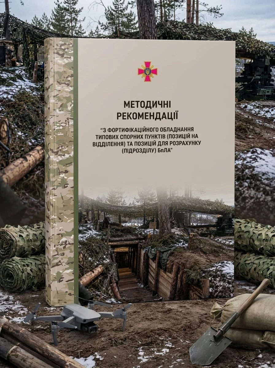 Методичні рекомендації з фортифікаційного обладнання типових опорних пунктів (позицій на відділення) та позицій для розрахунку (підрозділу) БпЛА, обкладинка