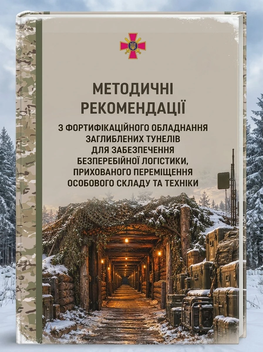 Методичні рекомендації з фортифікаційного обладнання заглиблених тунелів для забезпечення безперебійної логістики, прихованого переміщення особового с, обкладинка