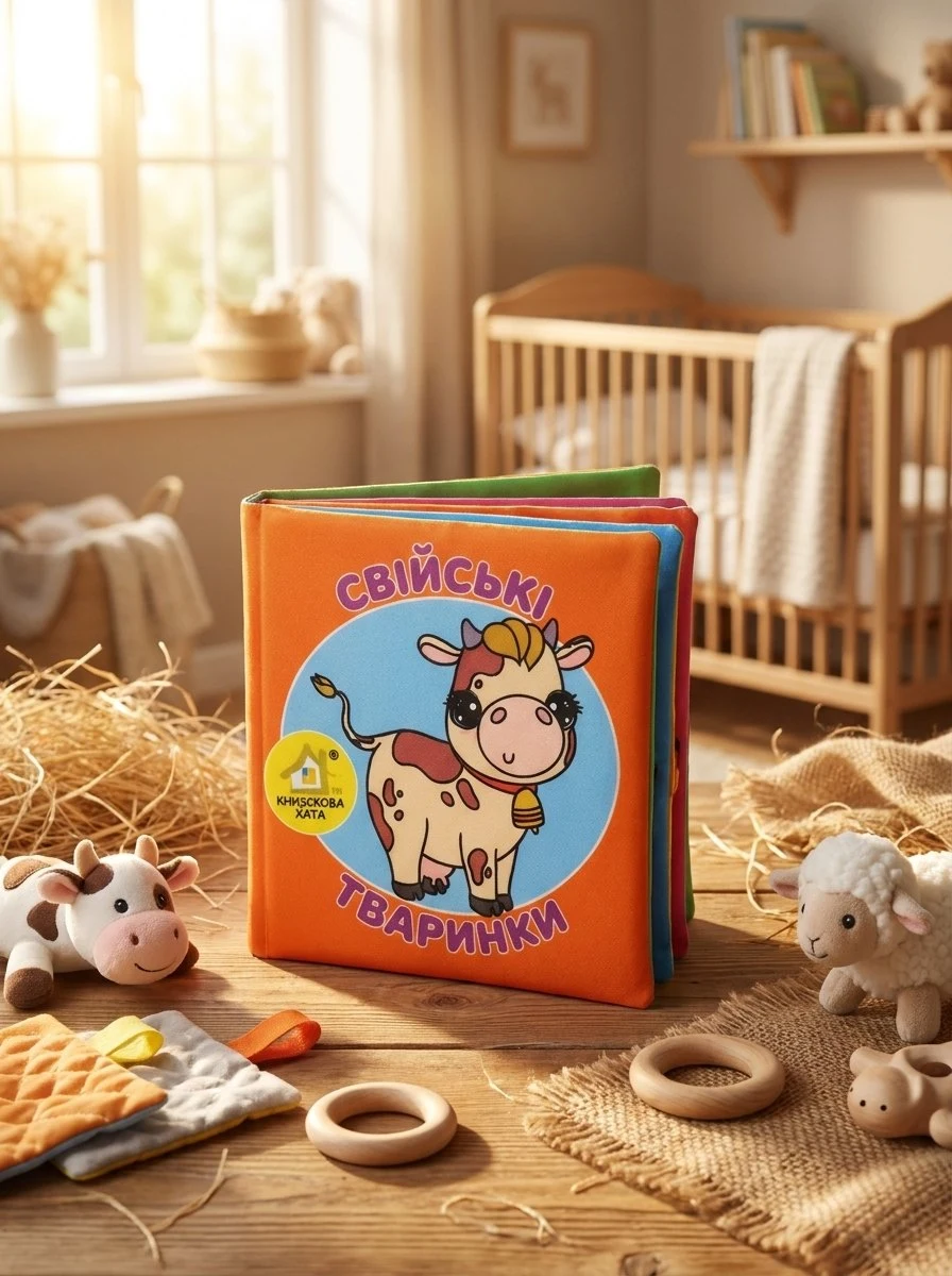 Мяка книжка.(14*14) Свійські тваринки. 0+, обкладинка