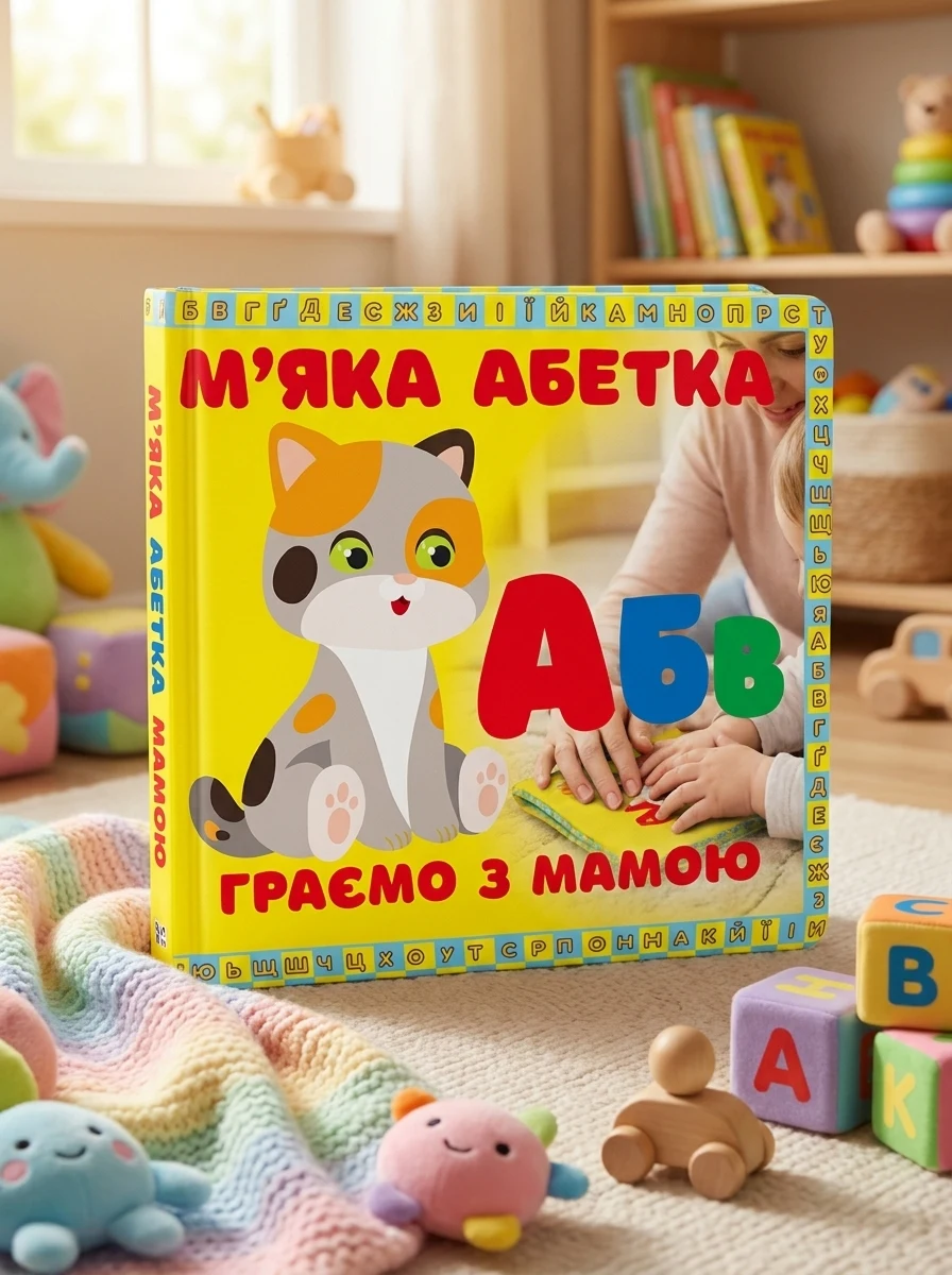 М"яка книжка "М'яка абетка. Граємо з мамою"