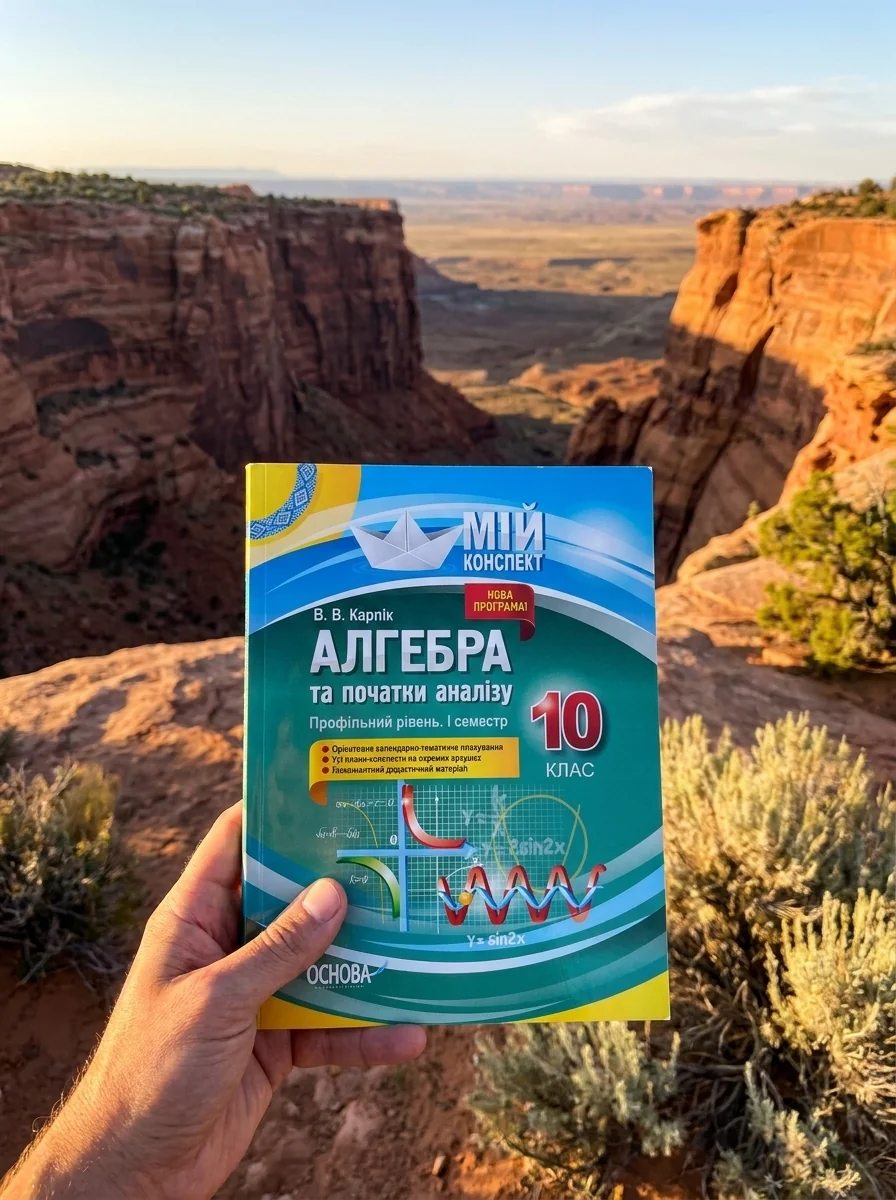 Мій конспект. Алгебра та початки аналізу. 10 клас. Профільний рівень. I семестр — Вадим Карпік, обкладинка