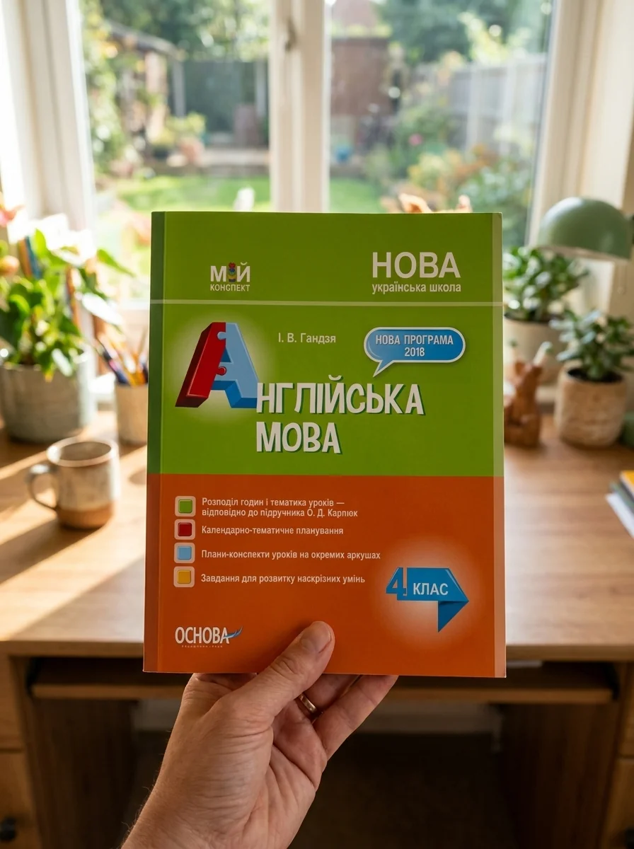 Мій конспект. Англійська мова. 4 клас (за підручником О. Карп'юк) — Ірина Гандзя, обкладинка