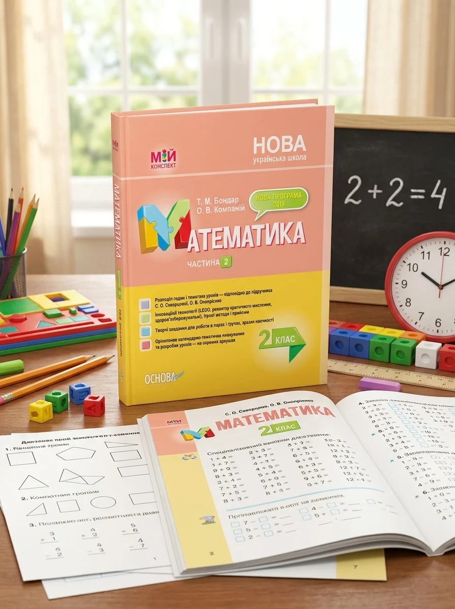 Мій конспект. Математика. 2 клас. Частина 2 (за підручником С. О. Скворцової О. В. Онопрієнко) — фото 2