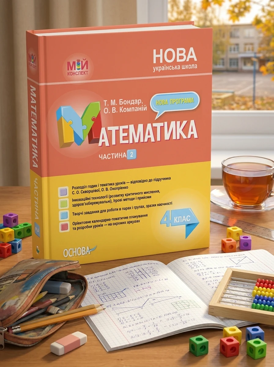 Мій конспект. Математика. 4 клас. Частина 2 (за підручником С. О. Скворцової О. В. Онопрієнко)