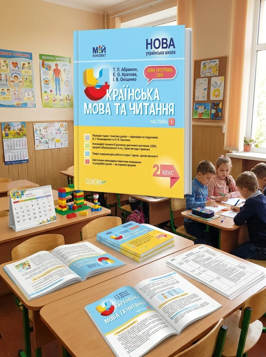 Мій конспект. Українська мова та читання. 2 клас. Частина 1 (за підручниками К. І. Пономарьової та О. Я. Савченко). ПШМ240(140) — Тетяна Абрамюк, фото 2