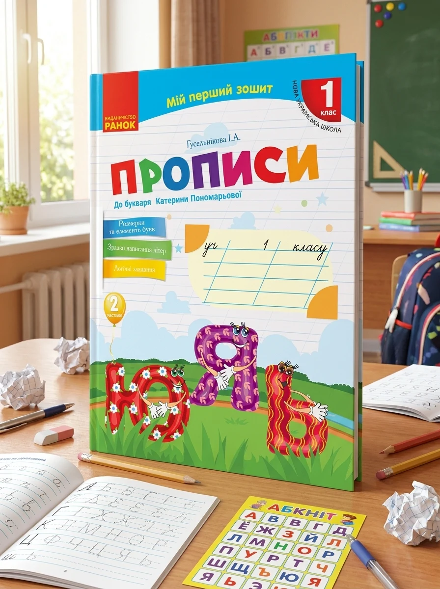 Мій перший зошит. 1 клас. Прописи до букваря Катерини Пономарьової. Частина 2 — Вивчення мов