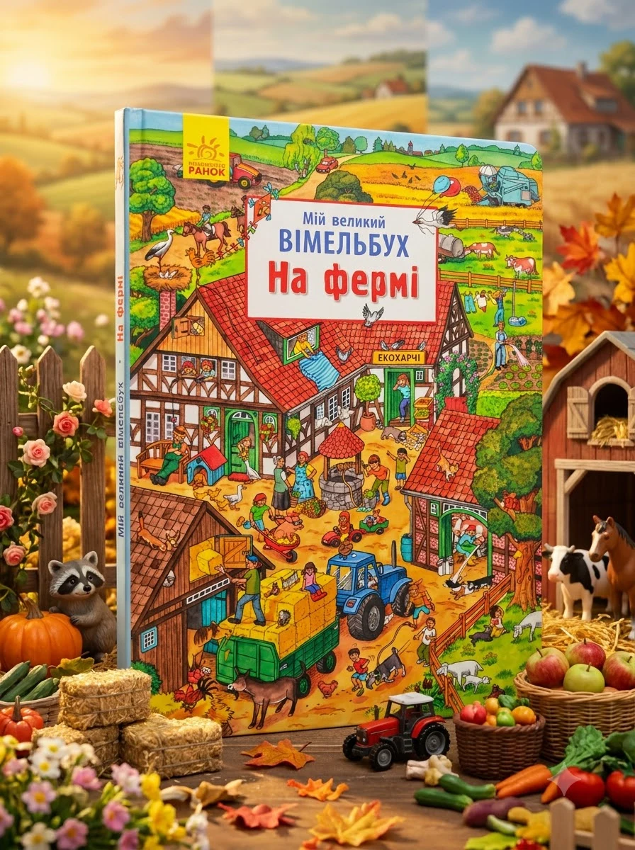 Мій великий вімельбух. На фермі — Дитячі книги