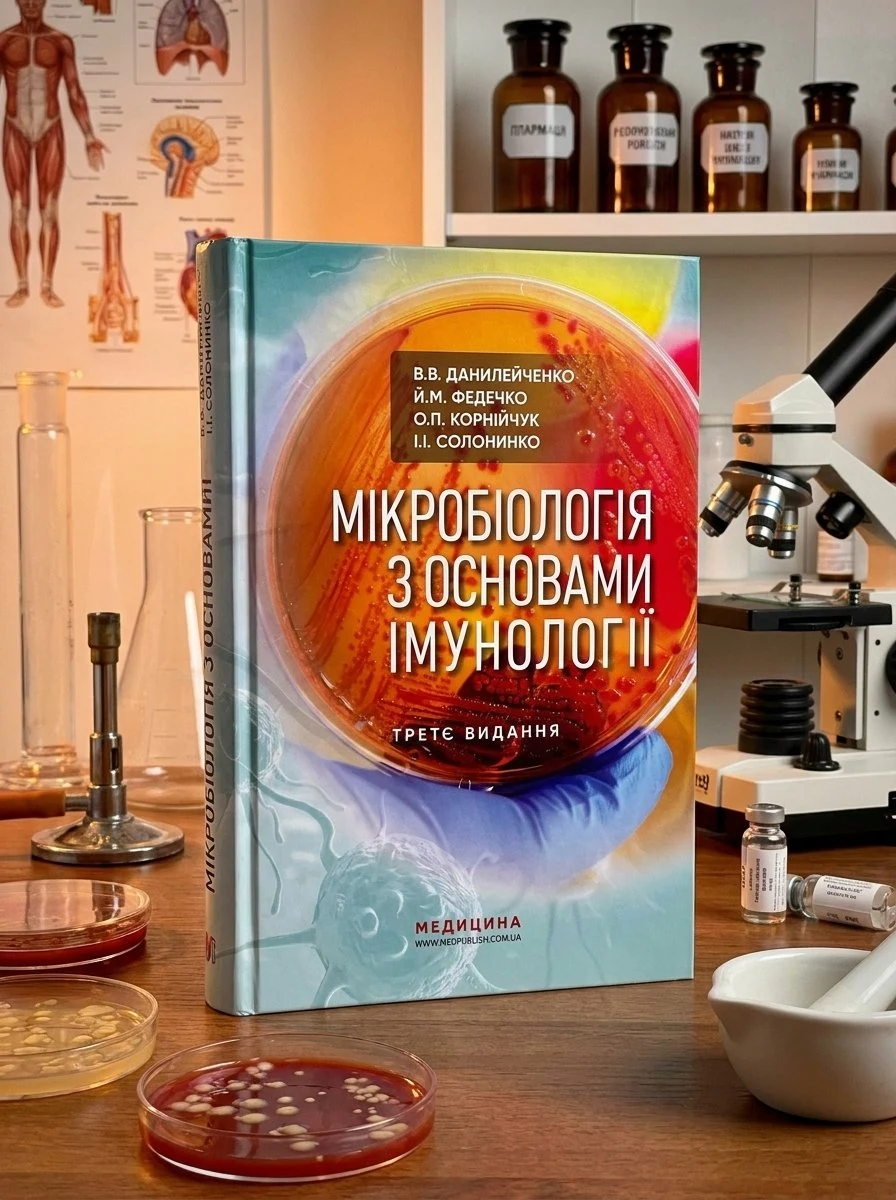 Мікробіологія з основами імунології: підручник — В.В Данилейченко, обкладинка