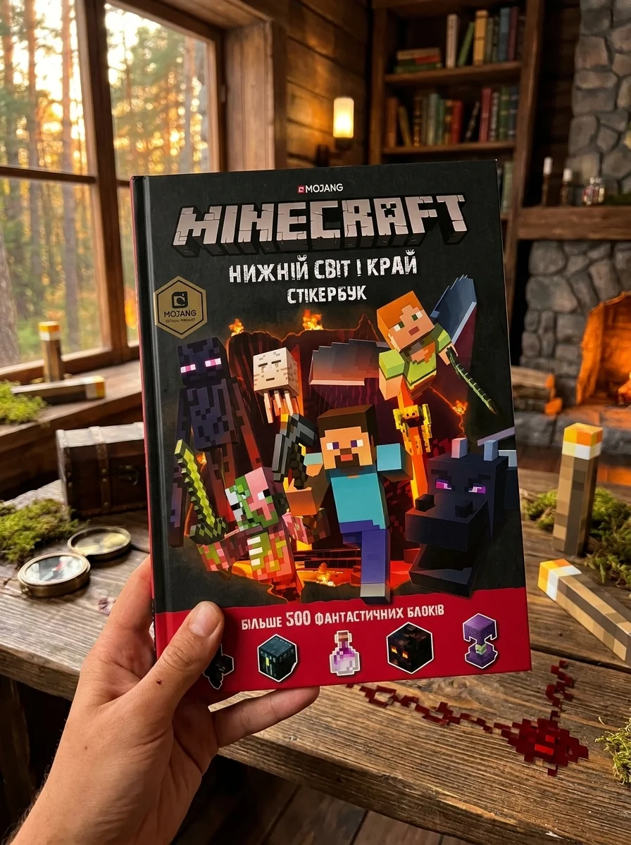 Minecraft. Стікер-бук. Нижній світ і Край — Книги з наліпками