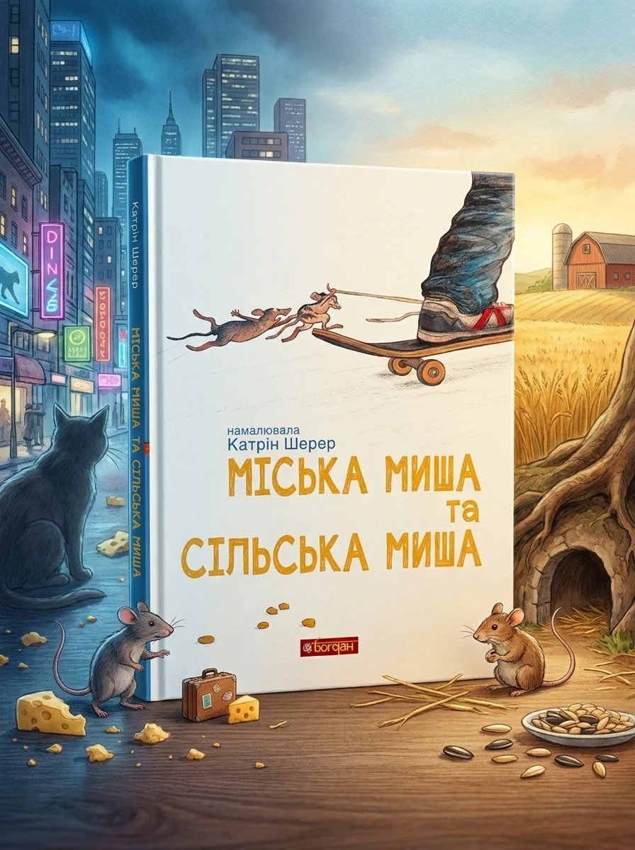 Міська миша та сільська миша — Дитяча література