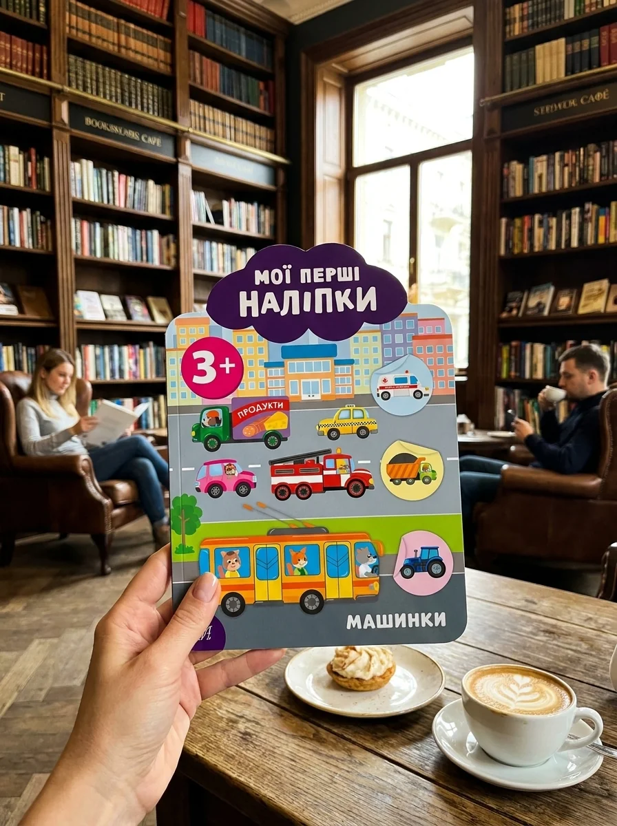Мої перші наліпки. Машинки. 3+ — Книги з наліпками