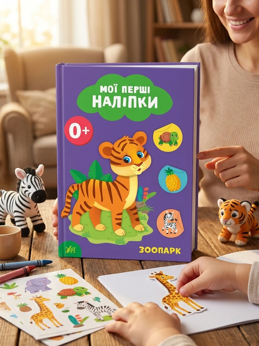 Мої перші наліпки. Зоопарк. 0+