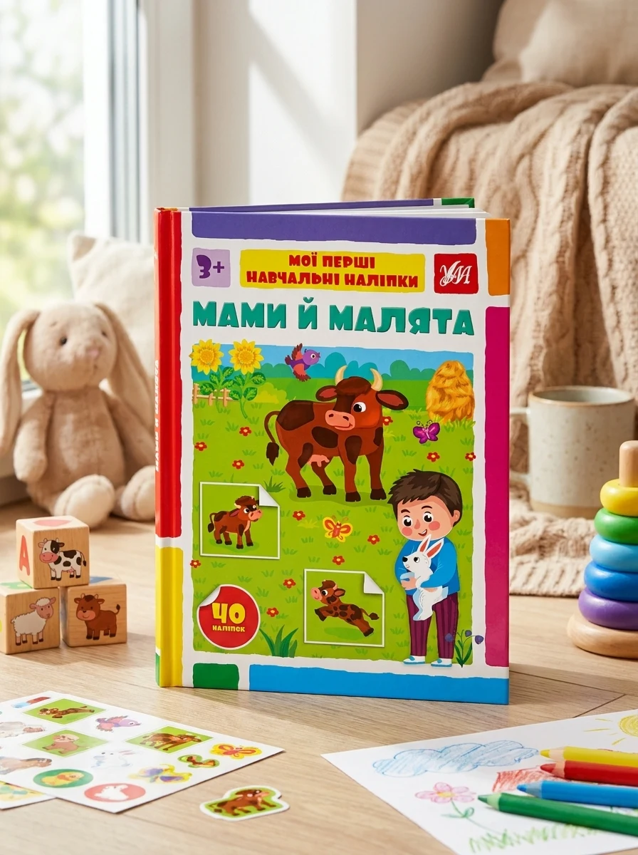 Мої перші навчальні наліпки. Мами й малята — Дім, сім'я, релігія