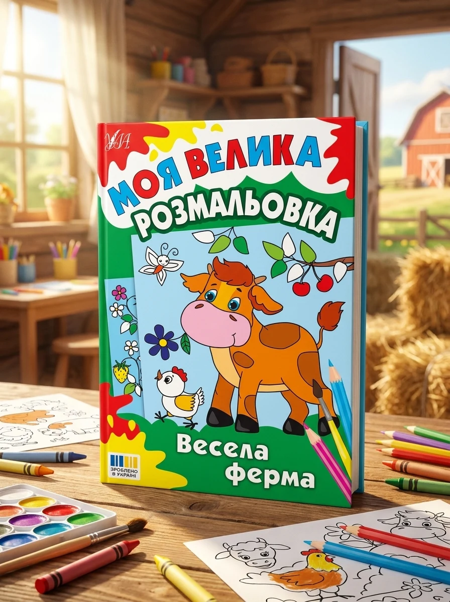 Моя велика розмальовка. Весела ферма — Дитяча література