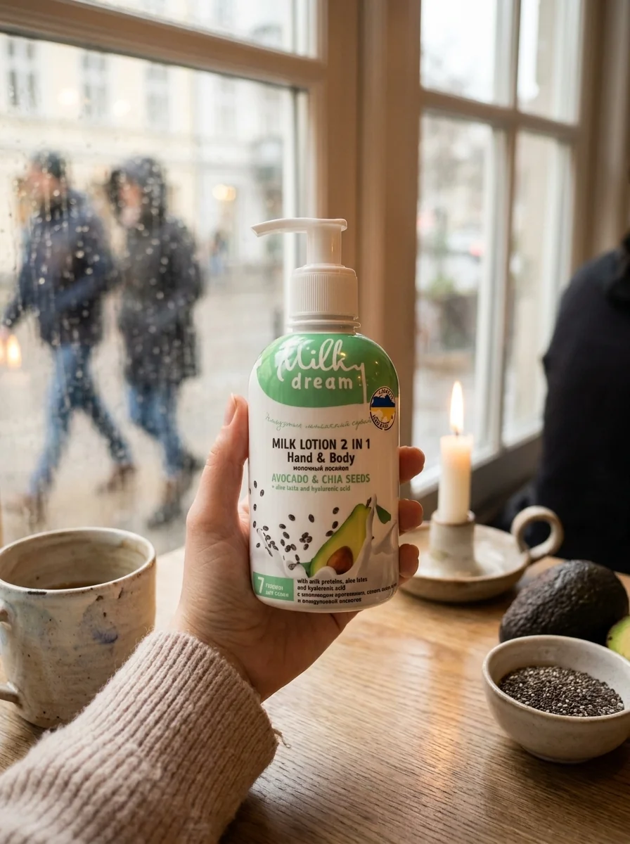 Молочний лосьйон для тіла Milky Dream 2в1 Avocado&Chia Seeds 250 мл, обкладинка