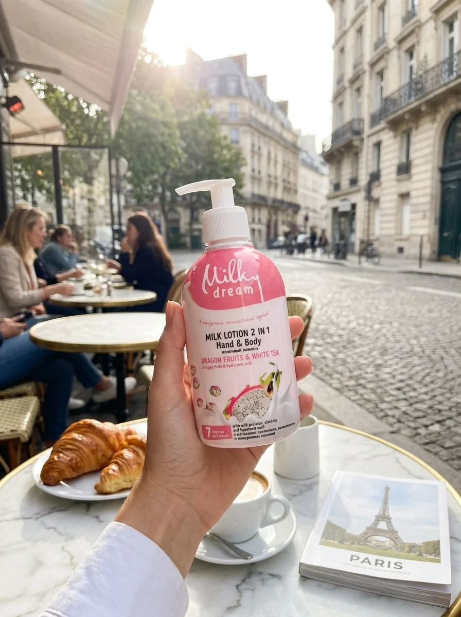 Молочний лосьйон для тіла Milky Dream 2в1 Dragon Fruits&White Tea 250 мл, обкладинка