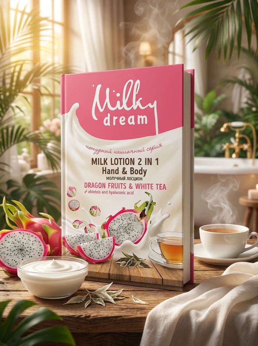 Молочний лосьйон для тіла Milky Dream 2в1 Dragon Fruits&White Tea 250 мл, фото 2