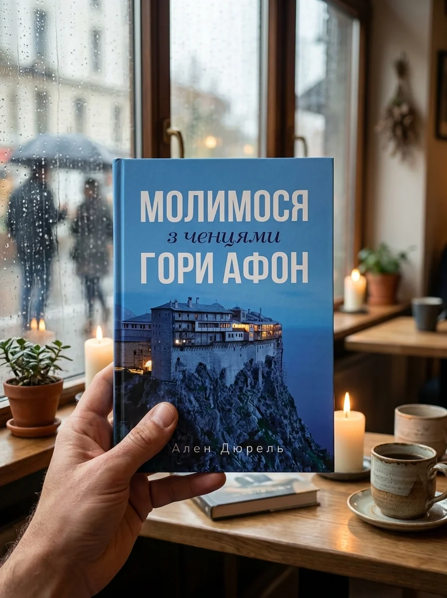 Молимося з ченцями гори Афон — Ален Дюрель, обкладинка