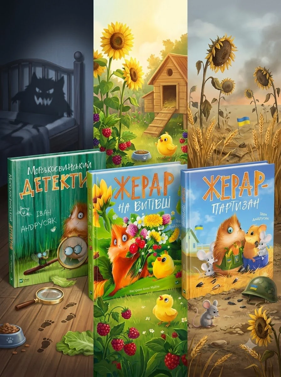 Морськосвинський детектив Жерар. Комплект із 3-х книг. Іван Андрусяк, обкладинка