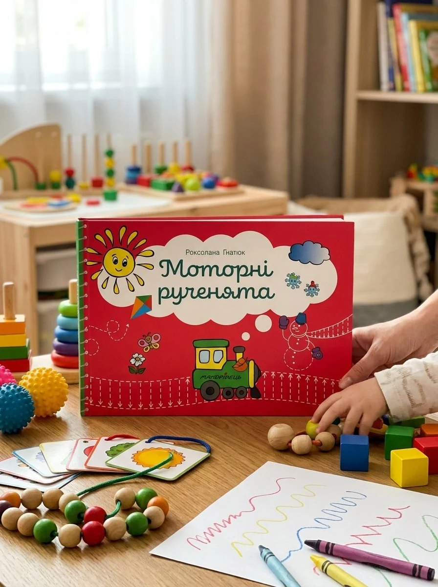 Моторні рученята. Злагоджений розвиток півкуль головного мозку — Роксолана Гнатюк, обкладинка
