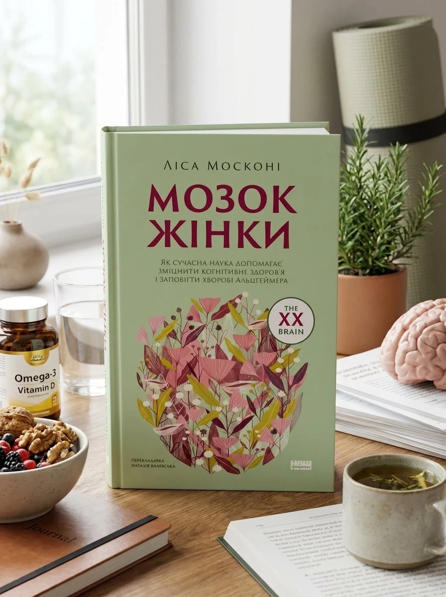 Мозок жінки. Як сучасна наука допомагає зміцнити когнітивне здоров’я і запобігти хворобі Альцгеймера — Ліса Москоні, обкладинка