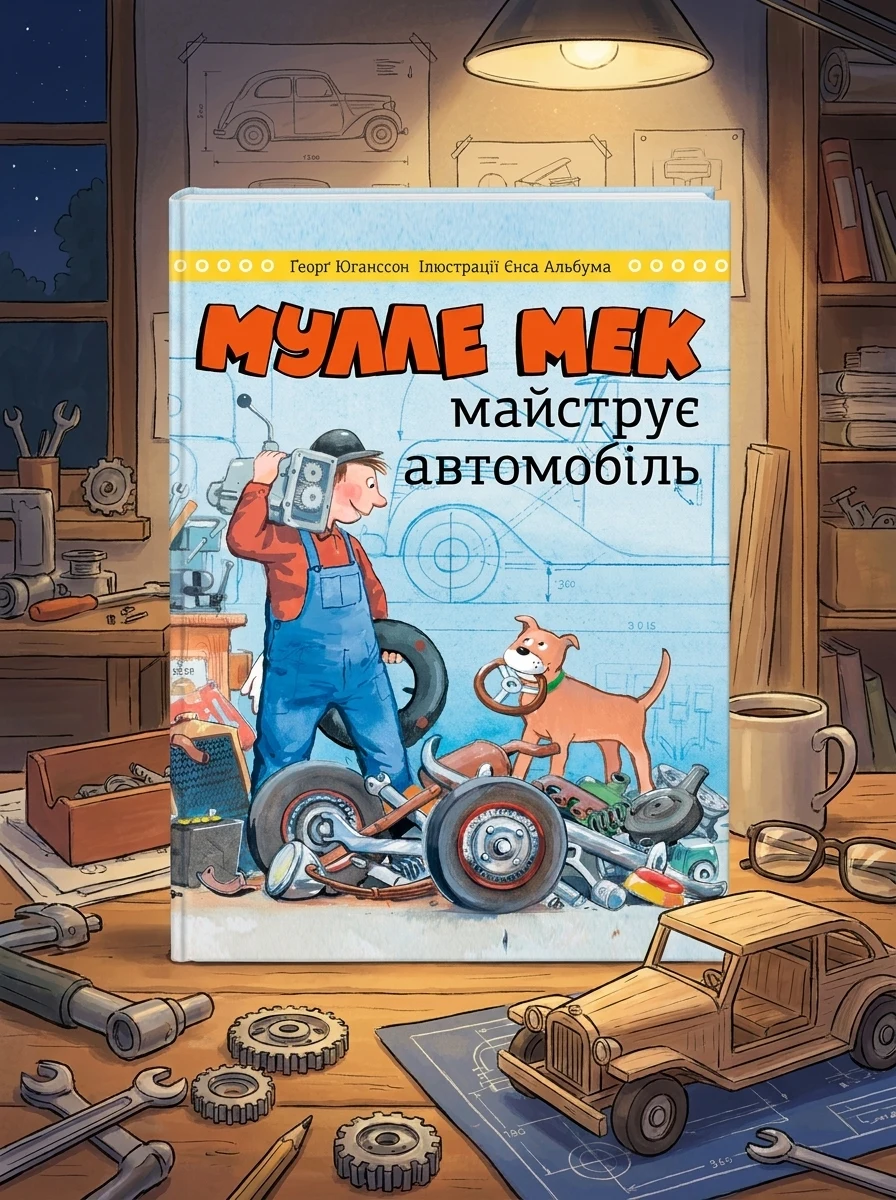 Мулле Мек майструє автомобіль — Дитяча література