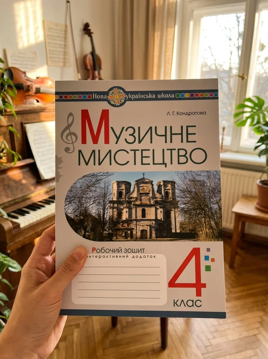 Музичне мистецтво. 4 клас. Робочий зошит — Людмила Кондратова, обкладинка
