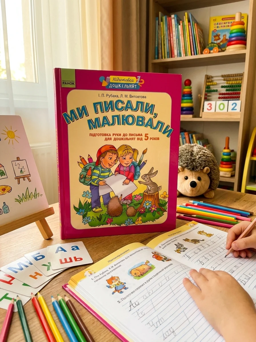 Ми писали, малювали. Підготовка руки до письма. Робочий зошит для дошкільнят від 5 років — Дім, сім'я, релігія