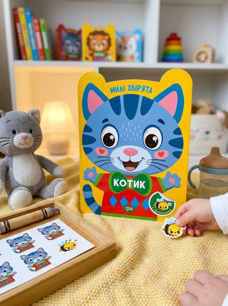 Милі звірята. Котик (+ наліпки) — Дитяча література