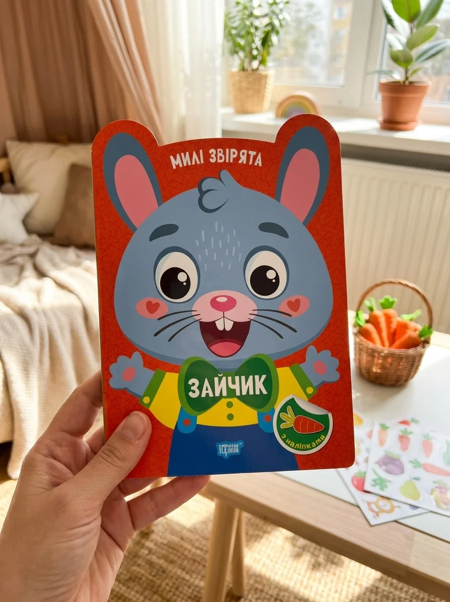 Милі звірята. Зайчик (+ наліпки) — Дитяча література